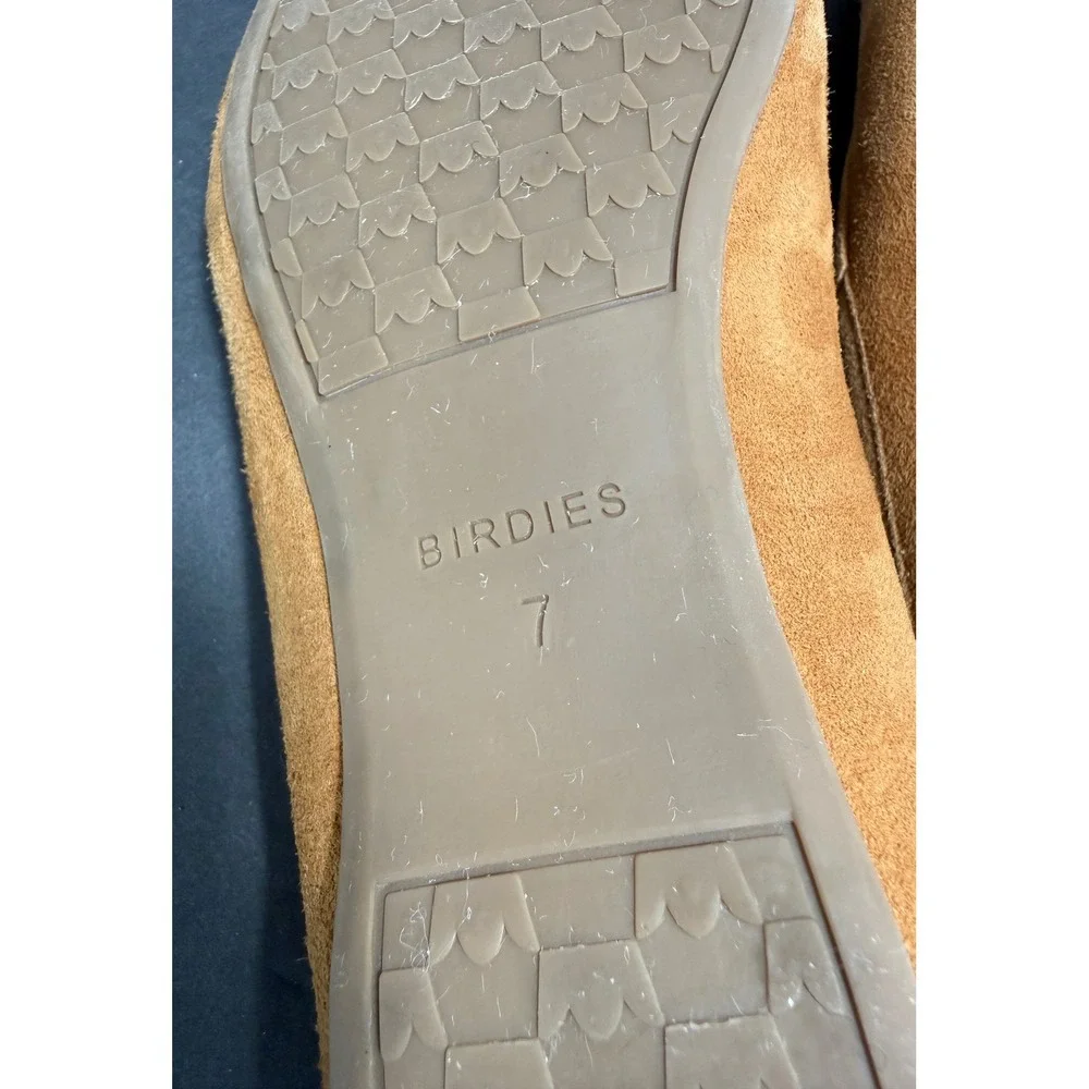 Birdies Starling Loafers Womens 7 Saffron Yellow Suede Smoking Slipper Flats‎